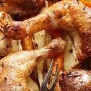 cuisse de poulet rôtie aux champignons